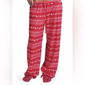 SKIMS Red Pointelle SKIMS Logo Plush Pants